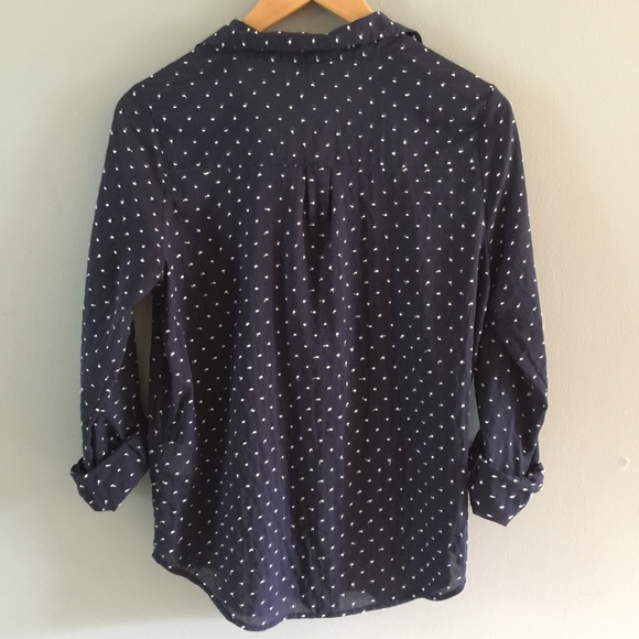 🌱J O I E || Textured Polka Dot Popover Blouse - Picture 6 of 8